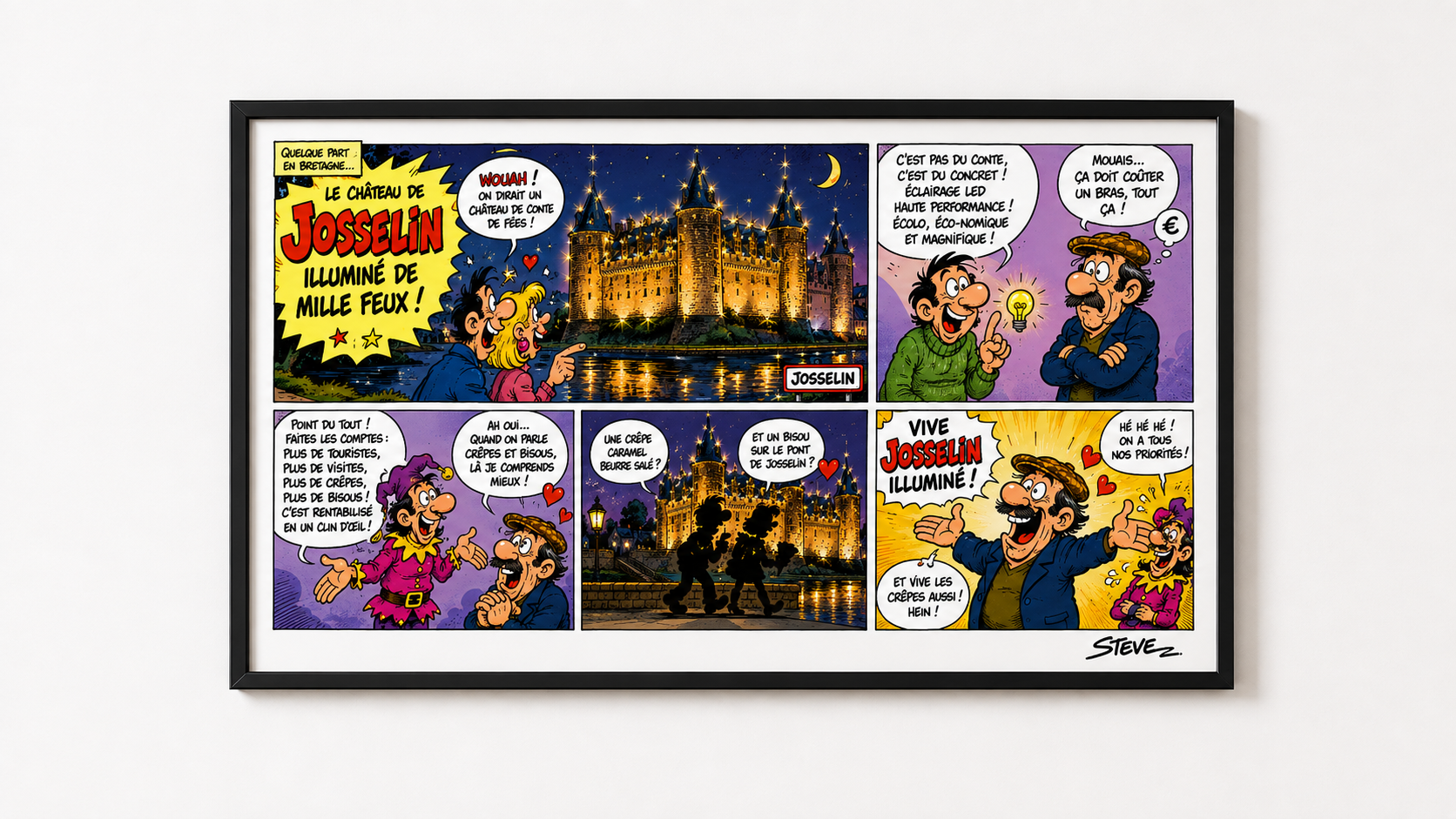 Le château de Josselin illuminé de mille feux en BD